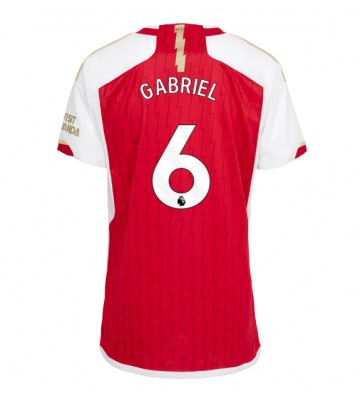 Arsenal Gabriel Magalhaes #6 Hjemmebanetrøje Dame 2023-24 Kort ærmer